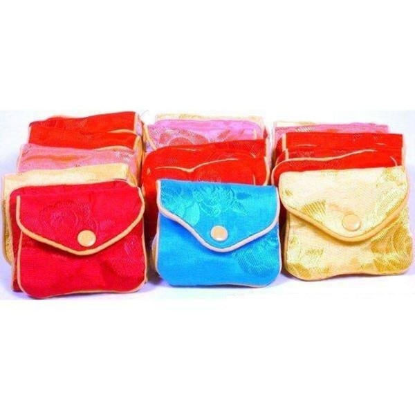 FindingKing 36 Jewelry Chinese Silk Pouches Chain Gift Display 3"