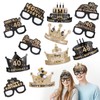 12Pcs 40th Birthday Decorations Kits, Stylish Birthday Paper Eyeglasses 40th