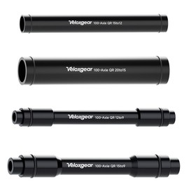 Veloxgear Bike Thru Axle Hub Quick Release Adapter, Mountain and Road Bike Front Rear Wheel Hub Adapter, Hollow Lightweight Aluminum Alloy Material 100mm Length, 15mm to 12mm