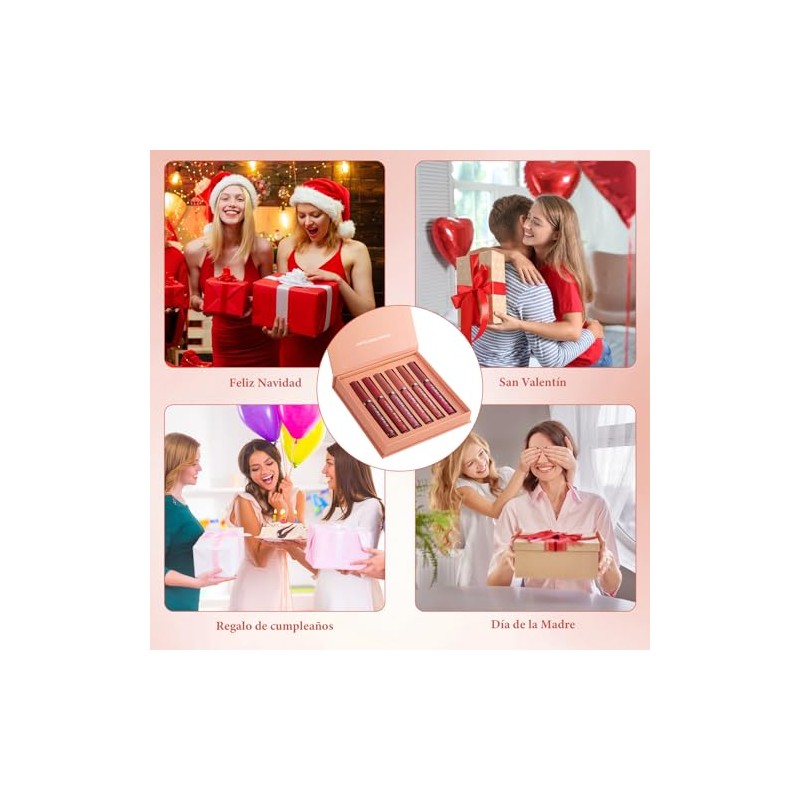 6 PCS Lápiz Labial Mate, Labiales, Lápiz Labial Mate de