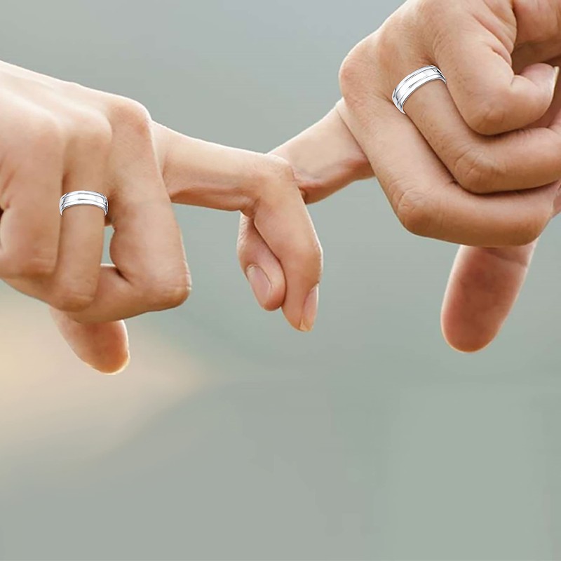 7 mm ajuste cómodo cobalto cromo anillo de banda de