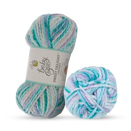 Baby Bee 5 - Bulky Yarn for Crocheting & Knitting – Soft Yarn Skein – 109 Yards of Acrylic & Polyamide Yarn for Crocheting Blankets, Hats, & More – Craft Supplies for Handcrafting, Ballet Twirl