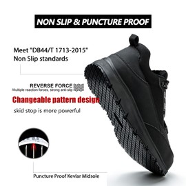 ulogu Steel Toe Shoes Men Non Slip Waterproof Lightweight Indestructible Work Sneakers Construction Safety Roofing Black Zapatos Trabajo Hombres Antideslizantes seguridad Acero