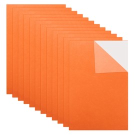 uxcell 12pcs Self-Adhesive Felt Sheets 12x8 Inch Non-Slip Adhesive Backed Felt Furniture Pads for DIY Arts and Crafts, Protecting Furniture, Tablecloths and Mats, Orange