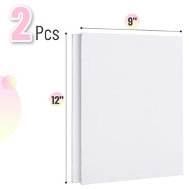 Mr. Pen- Canvas Panels, 2 Pack, 9x12 Inches, Triple Primed for Oil & Acrylic Paints, Canvas Boards for Painting, Painting, Blank Canvas for Painting, 3mm Thickness