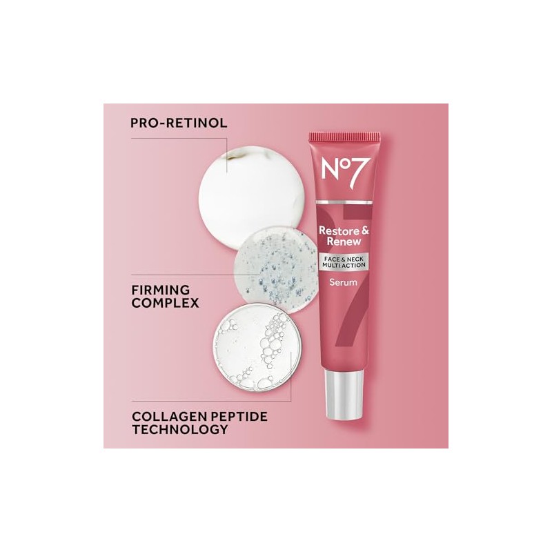 No7 Restore & Renew Face And Neck Multi Action Serum