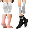 Toes Home Pilates Socks for Women with Grippers, Non Slip