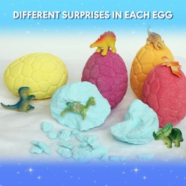 KAV Dino Bath Bombs for Kids with Surprise Inside- Dino Set of 6 Pcs Bathbombs