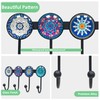 Banllis Coat Rack Wall Mounted with 4 Hooks, Round Blue