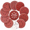 110 Pcs Sanding Discs Set, 5 Inch 8 Holes Hook