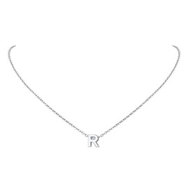 FindChic R Necklace Initial Jewelry for Women Letter Pendant Necklace