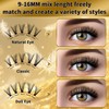 FEEGO Fluffy Eyelash Extensions Kit With Cluster Lashes, Eyelashes Extensions