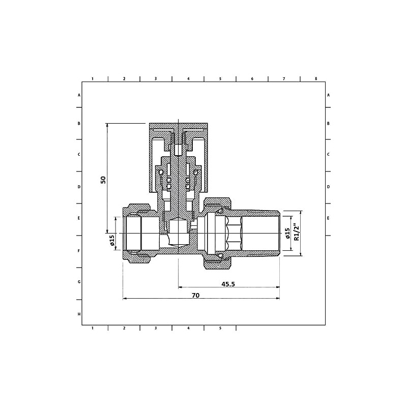 iBathUK | Modern Chrome Straight Towel Radiator Valves 15mm Central