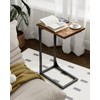 RISWER C-Shaped Side Table for Couch - Small Coffee Stand