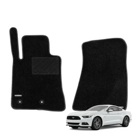 WENNEBIRD Superior Carpet Front Row Floor Mats for 2015-2026 Ford Mustang (Not for Mach-E), 0.6-Inch Ultra-Thick, Noise-Reducing, All-Weather Waterproof Anti-Slip – 2-Pc Set