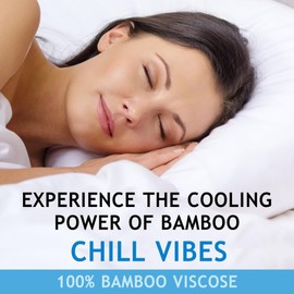 Zippered Pillowcases - Standard Size 26x20, 100% Viscose Derived from Bamboo, 2 PK, White - Cooling Pillow Cases - Silky Pillow Covers for Hot Sleepers, Menopause, Night Sweats - by JoMo