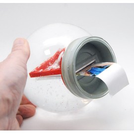 Snowglobe for You 40090 Photo Snow Globe Glass Filled Photo Frame Love Teddy with Plastic Base White Round 100 mm Diameter