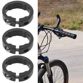 ECSiNG 2 Pairs 22.2 mm Bicycle Grips Clamp Rings for Bike Lock-On Grip System Bicycle Handlebar Accessories Aluminium Alloy Black