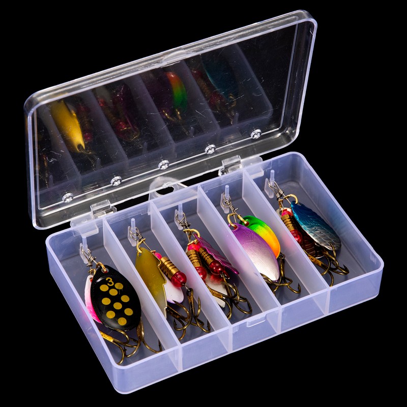 10pcs Fishing Lures Set Spinnerbait Assorted Metal Hard Lures Baits