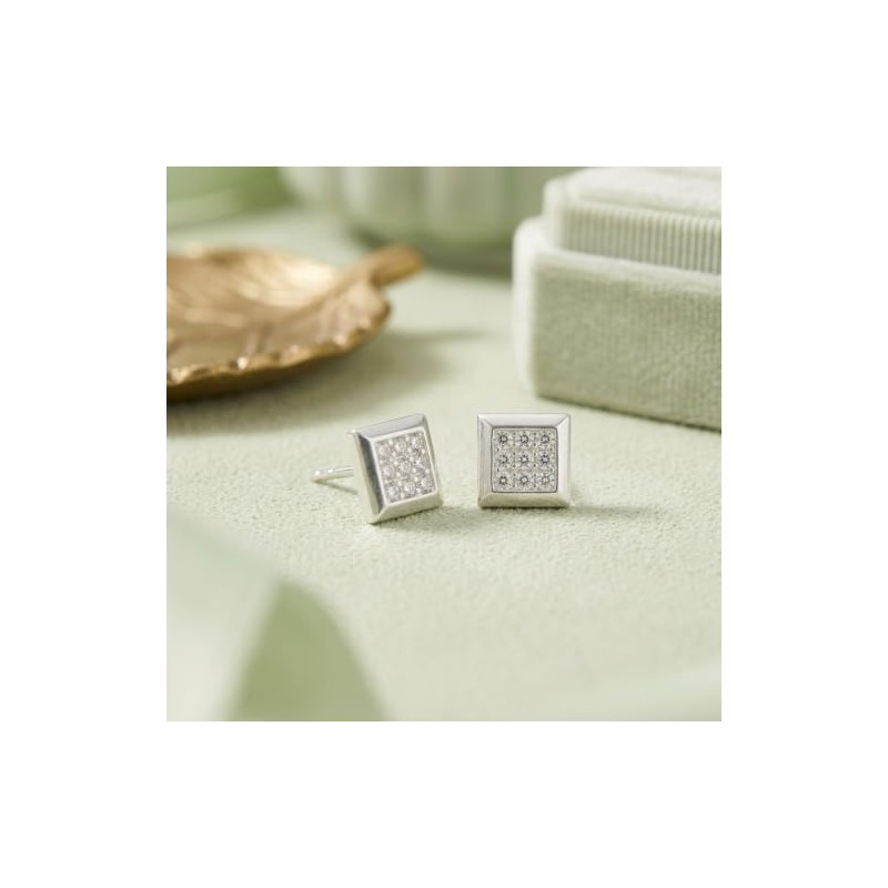 Clepsidra® Aretes para Mujer de Plata de Ley 925 con