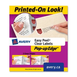 Avery Printable Address Labels with Sure Feed, 1" x 4", Matte Clear, 1,000 Blank Mailing Labels (05661)