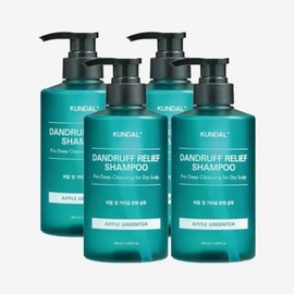[Elumam] Kundal Pro Clean Dandruff Shampoo Apple Green Tea 500ml 4pcs / [엘루맘] 쿤달 프로 클린 비듬샴푸 애플그린티 500ml 4개