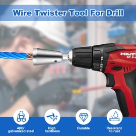Wire Twist Tool for Drill, 6mm Drill Wire, Wire Connector, Wire Turning Tool, Wire Nut Twister for Drill, Hex Shank Cable, Fast Stripping, Portable Wire Twister for Drills,