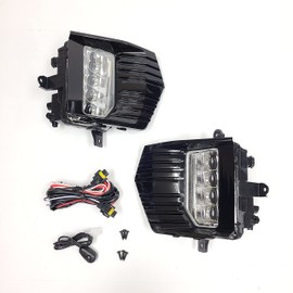 LEDIN Fog Lights Kit Compatible For 2021 2022 2023 GMC Yukon/Yukon XL, OE Style Clear Lens Built-In LED Fog Lamps Assembly Upgrade Accessories Set Left And Right