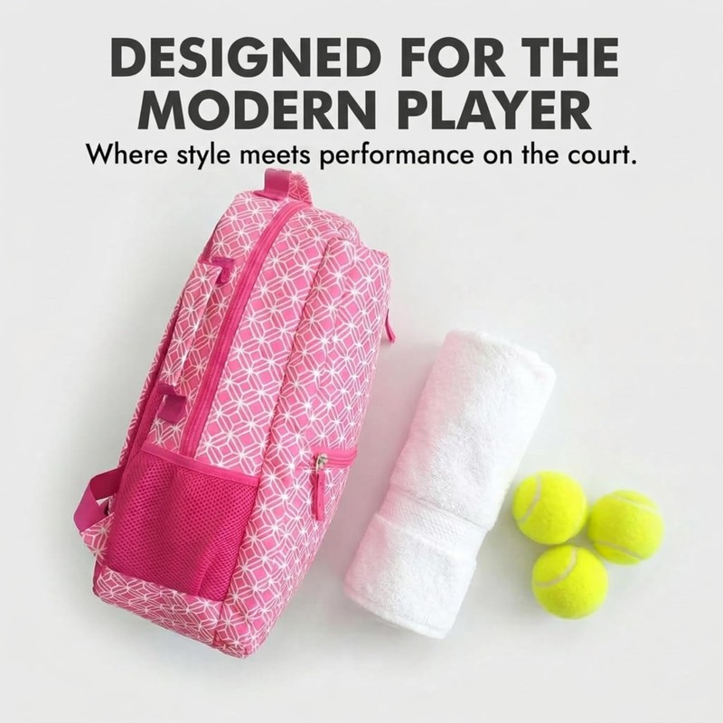 Thorza Tennis Racket Backpack for Women – Lightweight Tennis Bag