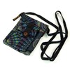 GURU SHOP Neck pouch, wallet, black, men/women, cotton, 17 x