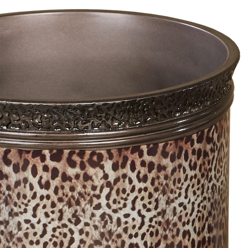 Touch of Class Mombasa Safari Animal Print Wastebasket Multi Warm