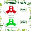 Pack of 80 Plant Benders Lst Clips Red and Green