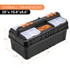 DNA MOTORING 2-Layer Lockable Tool Box Plastic Portable Storage Folding