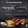 SYOKAMI Cheese Cutter Knife, 5.5" Serrated tomato knife for block
