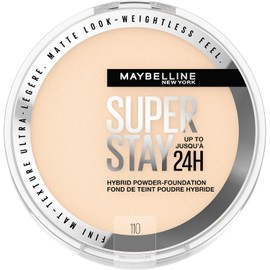 Maybelline Super Stay 24hr Hybrid Powder Foundation Medium Full Coverage Makeup Matte Finish 110 Count