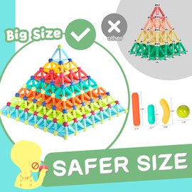 Boys Girls Toys Age 4-5,Little Boy Magnetic Blocks Sticks Tiles Construction Building, Learning Education Stem Preschool Toddler Kids Toys for 3+ Year Old, Montessori Toys for Toddlers Gifts