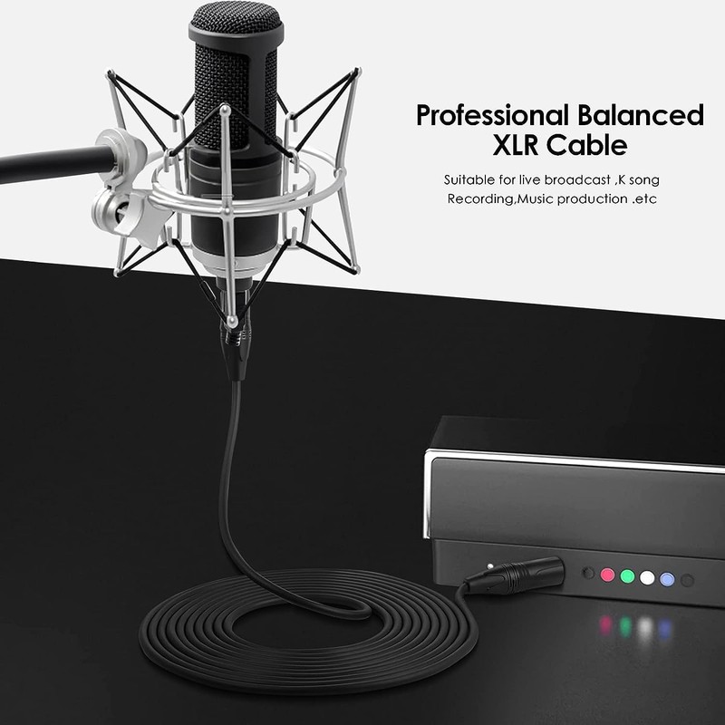 SHULIANCABLE Microphone Cable, XLR Male to XLR Female, Microphone Cable