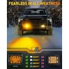 NAOEVO 4 Inch LED Pod Lights, Spot Flood Amber LED