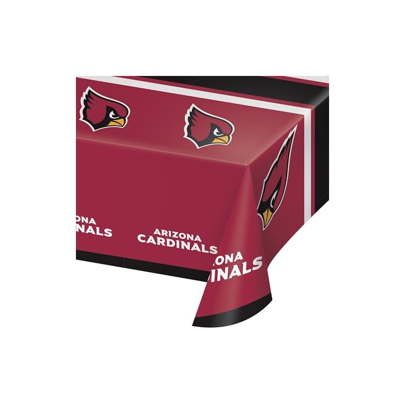 Trendware Arizona Cardinals Plastic Tablecloths, 3 ct