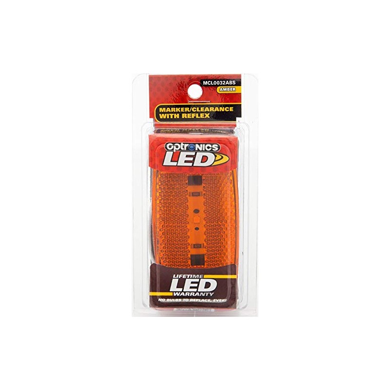 Optronics MCL0032RBBP LED Marker/Clearance Light with Reflex, Amber