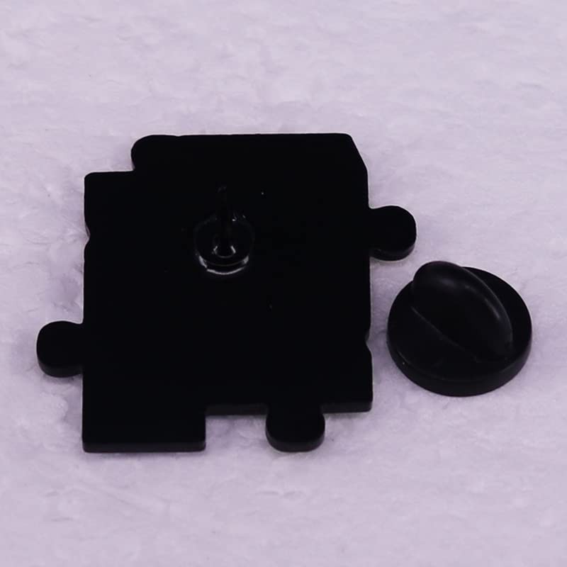 Autism Mom Autistic Mother Rainbow Puzzle Enamel Lapel Pin Metal