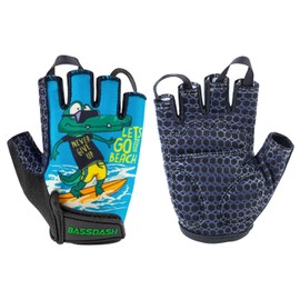 BASSDASH UPF 50+ Kids' Gloves with Padded Grippy Palm UV Protection for Bicycles Fishing for 1-8 Years Old Boys Girls