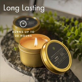 ScentAir Tin Candle - 3 oz. Soy Wax Blend Candle Hand Poured in Small Batches, Up to 20-Hour Burn Time, Seasonal Holiday Scent, Apple & Oak