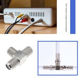 ECSiNG 4pcs 3-Way F Female Splitter Coaxial Adapter F-Type Female to Female Splitter Connector Coaxial Antenna TV Cable Adapter for TV Video Antenna Cables