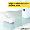 Scotch Tape Dispenser, White, Great for School or Office and