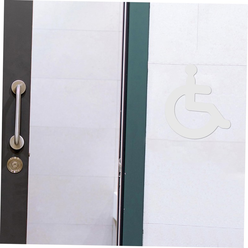 GRIRIW Wall Sticker Disabled Wheelchair Restroom Sign Elegant Design for