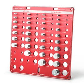 Nut and Bolt Thread Checker 34 Thread Pitch Gauge Standard and Metric with 19 Standard 15 Metric Bolt Size and Thread Gauge Identifier,Screw Size and Thread Gauge (34 Thread Checker)