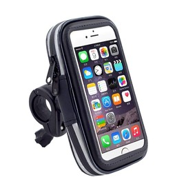 DFV mobile - Professional Reflective Support for Bicycle Handlebar and Rotatable Waterproof Motorcycle 360 for Blaupunkt SL 01 (2019) - Black