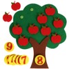 ibasenice Counting Non-woven Tree - 1 Set Felt Apple Tree