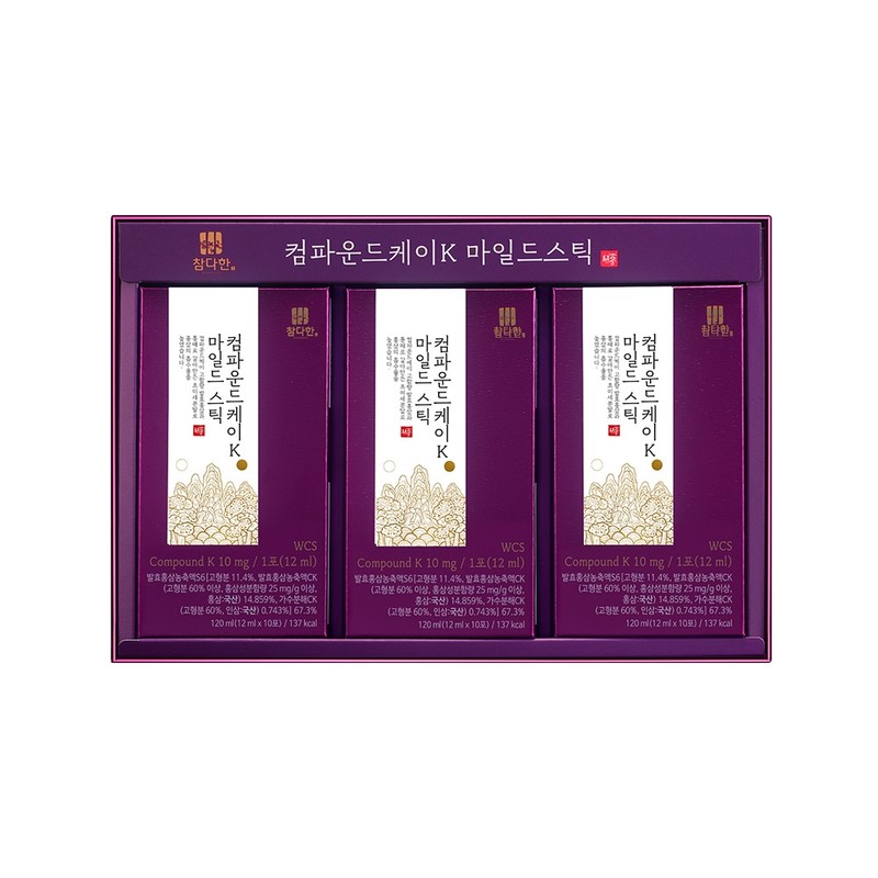 Chamdahan Compound K K Mild Stick Fermented Red Ginseng Red